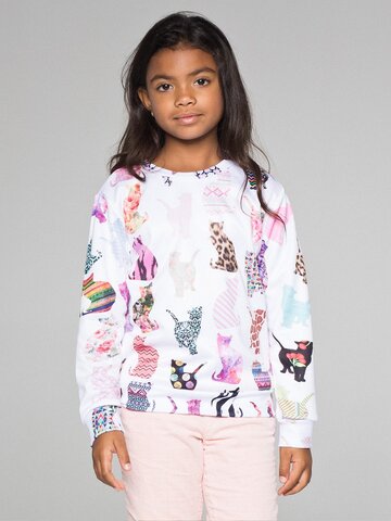 Tip na dárek Dětská mikina bez kapuce Vzorované kočky