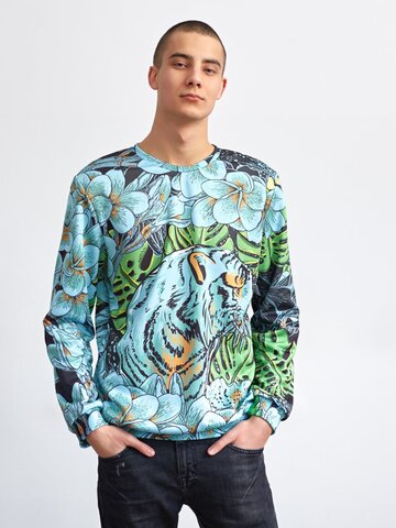 Výprodej Mikina bez kapuce Modrý tygr