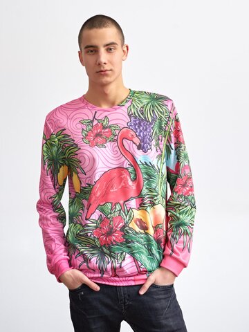 Pre dokonalý a originálny outfit Mikina bez kapucne Ružový plameniak