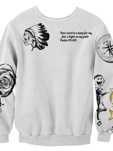 Zľava Sweatshirt Tattoos of Justin Bieber