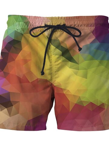 Lifestyle-Foto Herren Badeshorts Bunte Geometrie