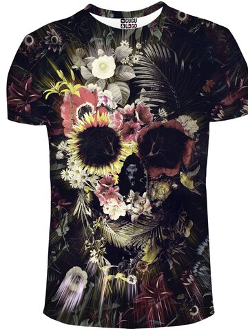 Výpredaj Tričko s krátkym rukávom Kvetinová lebka