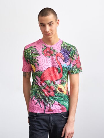 Potěšte se tímto kouskem Dedoles Tričko s krátkým rukávem Růžový plameňák