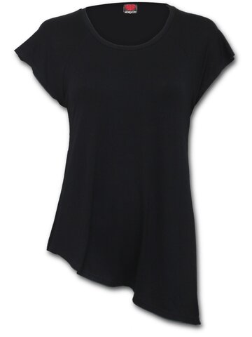 Výnimočný darček od Dedoles Čierne dámske predĺžené tričko