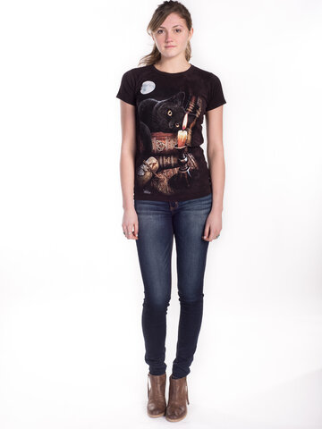 pro dokonalý a originální outfit Dámské tričko Kočka při svíčce