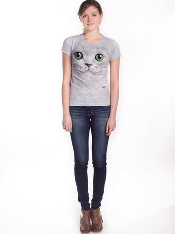Potešte sa týmto kúskom Dedoles Dámske tričko Mačka so zelenými očami