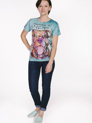 Pre dokonalý a originálny outfit Dámske tričko Russo Usmievajúci sa 