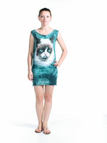 Výnimočný darček od Dedoles Minišaty Nevrlá mačka