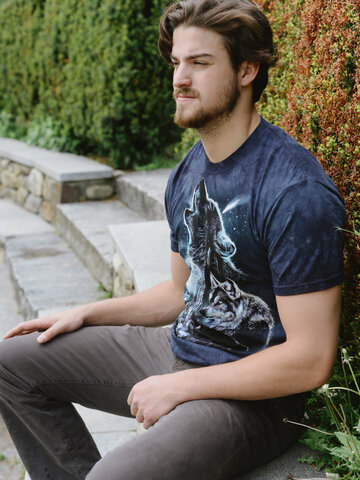 Foto Triko  Vytí vlků na měsíc