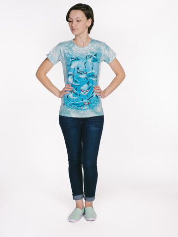 Výnimočný darček od Dedoles Dámske tričko Cool delfíny