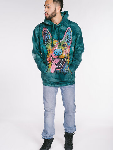 Zľava Mikina s kapucňou Russo Nemecký ovčiak