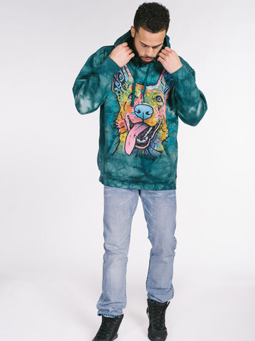 Lifestyle foto Mikina s kapucňou Russo Nemecký ovčiak