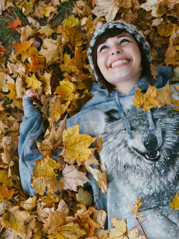 Výjimečný dárek od Dedoles Mikina s kapucí Bílý vlk