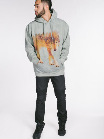 Pre dokonalý a originálny outfit Mikina s kapucňou Lesný vlk