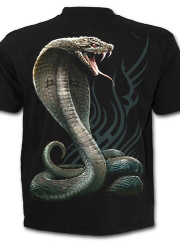 Lifestyle foto Tričko s krátkym rukávom Had živé tetovanie