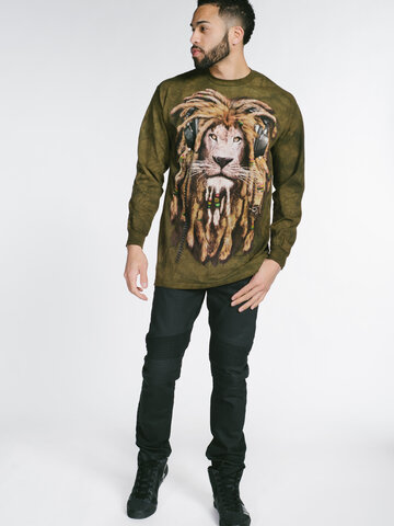 Lifestyle fotó Raszta oroszlán hosszú ujjú (kapucni nélkül)