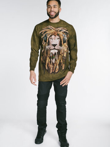 Ajándék tipp Raszta oroszlán hosszú ujjú (kapucni nélkül)