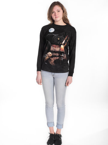 Lifestyle fotó Hosszúujjú póló Macska a gyertyánál