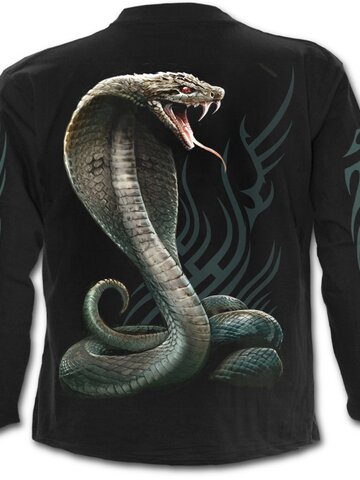 Eredeti ajándék a Dedolestől Kígyó élethű tetoválás férfi hosszú ujjú póló