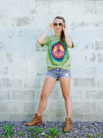 Kiárusítás Tie-Dye béke póló