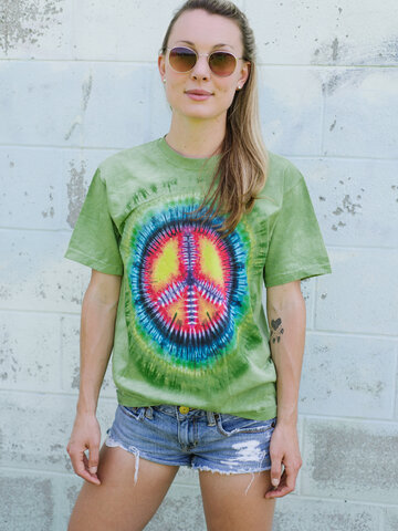 Kedvezmény Tie-Dye béke póló