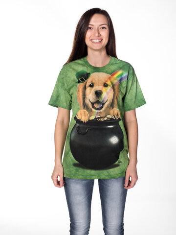 Lifestyle fotó Varázslatos arany retriever kölyökkutya póló