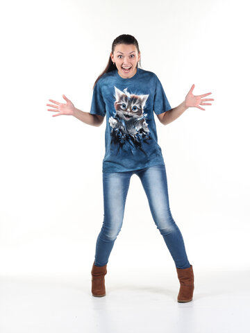 Zľava Tričko 3D Ryšavá mačka