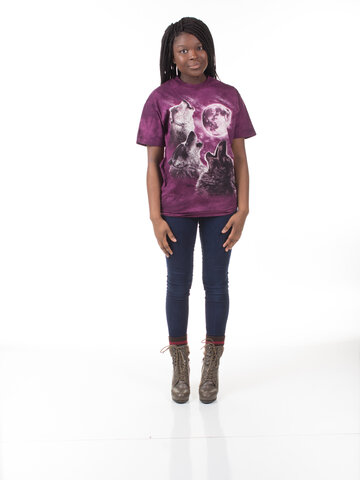 Foto Holdfényes farkasok (lila) póló