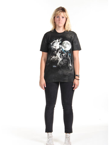 Výnimočný darček od Dedoles Tričko Traja vlci vyjúci na mesiac