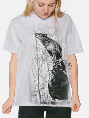 T Shirt Heulender Wolf Dedoles