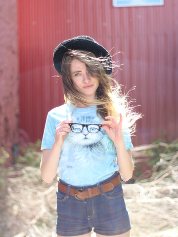 Kiárusítás Kék szemű macska póló