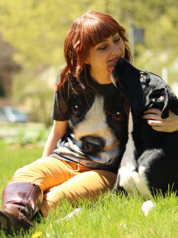 Eredeti ajándék a Dedolestől Border Collie arc póló