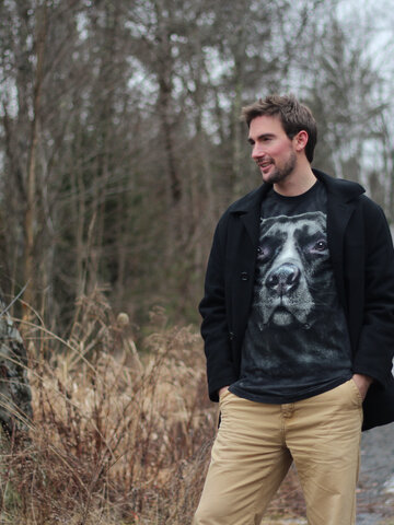 Výnimočný darček od Dedoles Tričko Tvár čierneho pitbula