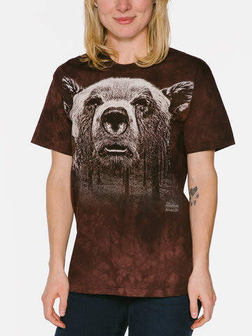 Kedvezmény Medve arc és az erdő póló