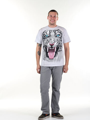 Kedvezmény Fehér tigris arc póló