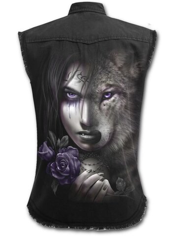 Pre dokonalý a originálny outfit Dámska košeľa bez rukávov Vlčia duša