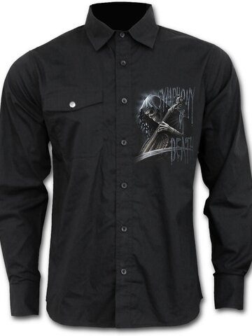 Hledáte originální a neobvyklý dárek? Obdarovaného zaručeně překvapí Pánská košile Kostlivec violončelista