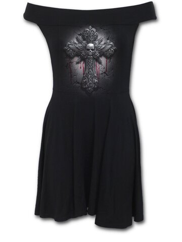 Tip na darček Minišaty Bardot Čierny kríž