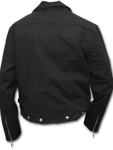 Zľava Motorkárska Bunda Denim Čierna