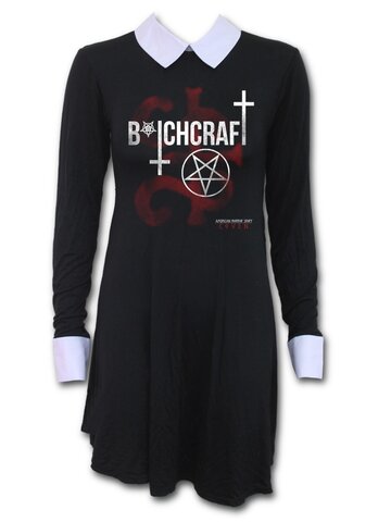 Obrázok produktu Dámske šaty s golierom s motívom American Horror Story Coven - Bitchcraft