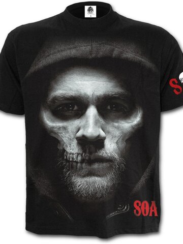 Tip na darček Tričko s motívom Sons of Anarchy Polovičná lebka