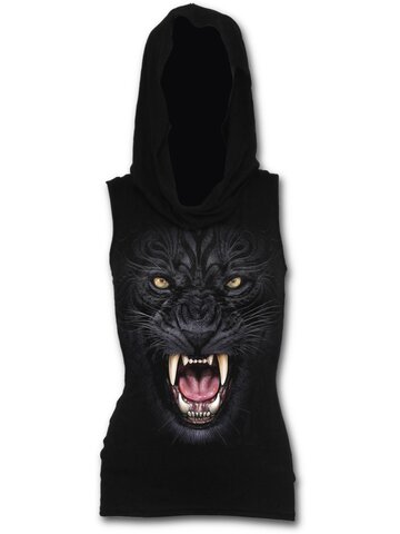 Sleva Dámské tílko s kapucí s motivem Rozzlobený panter
