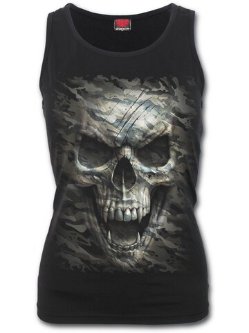 Hledáte originální a neobvyklý dárek? Obdarovaného zaručeně překvapí Dámské tílko s motivem Upíří lebka