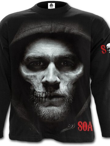 Lifestyle foto Dlhý rukáv s motívom Sons of Anarchy Polovičná lebka