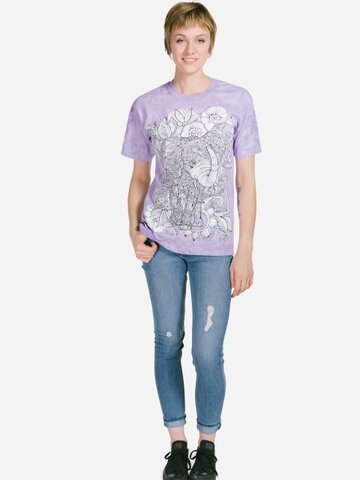 Obrázok produktu Mandala vyfarbovacie tričko Slobodný slon