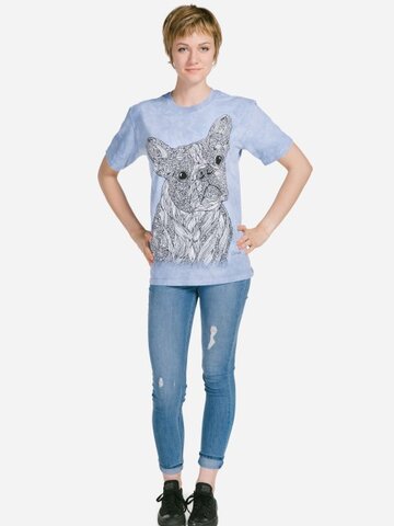 Lifestyle foto Mandala vyfarbovacie tričko Verný pes