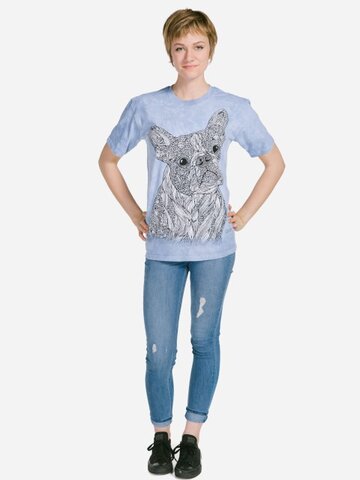 Výnimočný darček od Dedoles Mandala vyfarbovacie tričko Verný pes