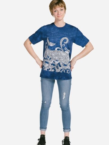 Sleva Mandala vybarvovací tričko Velryba