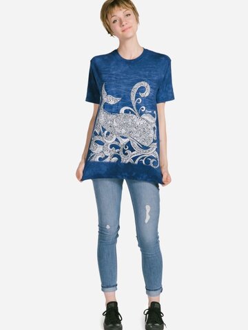 Potěšte se tímto kouskem Dedoles Mandala vybarvovací tričko Velryba