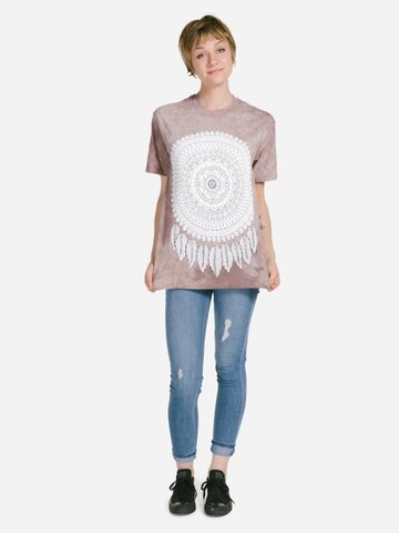 Zľava Mandala vyfarbovacie tričko Lapač snov